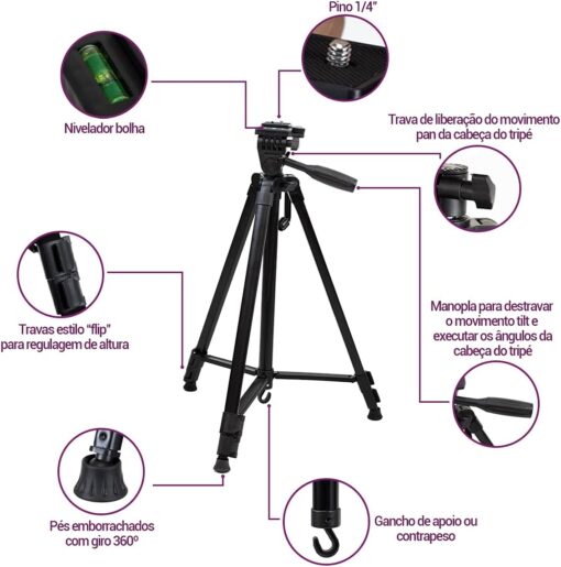 Tripod 380A – Adjustable Phone and Camera Stand - Image 5