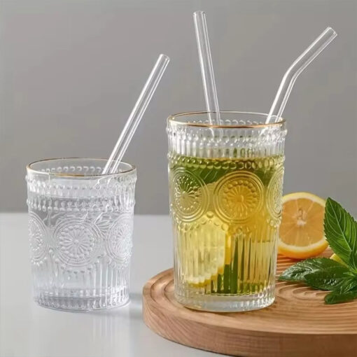 Heat-Resistant Glass Straws with Cleaning Brush - Image 3