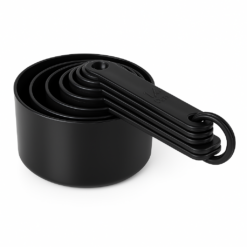 Black Plastic Measuring Spoon Set (10 Pcs)