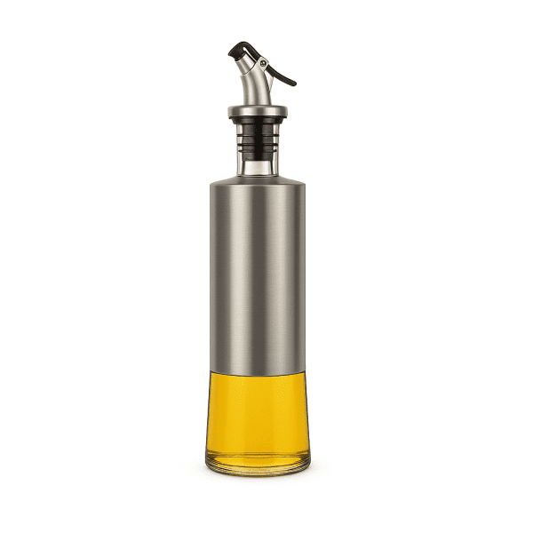 oil dispenser bottle 500ml glass stainless steel cruet
