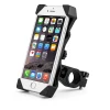 Universal Bike Holder CH-01 mounted on a bicycle handlebar with a smartphone displaying a map.