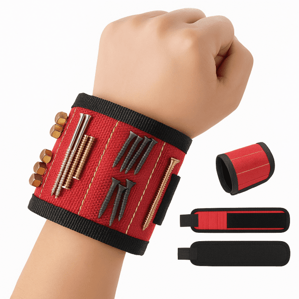 Wristband Portable Belt – Magnetic Tool Bag Wrist Strap for Electricians