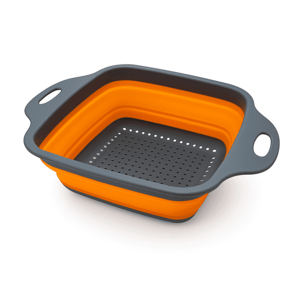 kitchen collapsible colander space-saving folding strainer basket