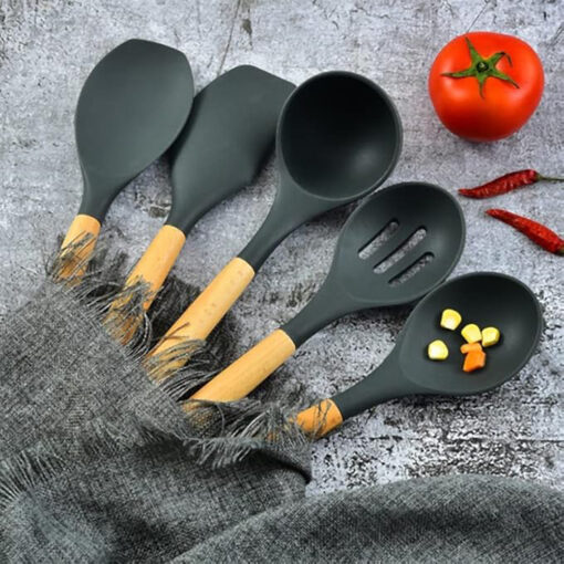 Silicone Kitchen Cooking Utensil Set - Image 4