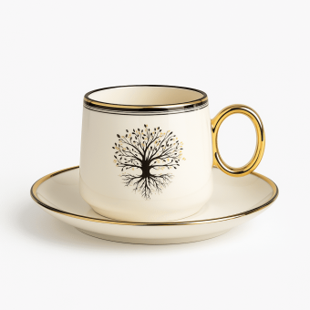 Akasia Tea Cups – Traditional Ceramic Set (Set of 6)
