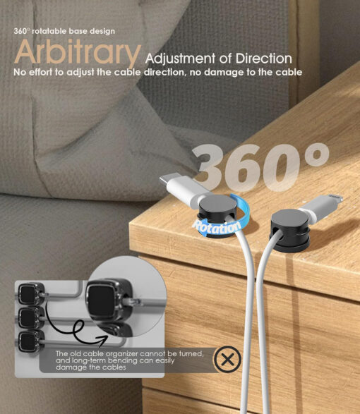 Silicone Tidy Cord Organizer - Pack of 5pcs - Image 6