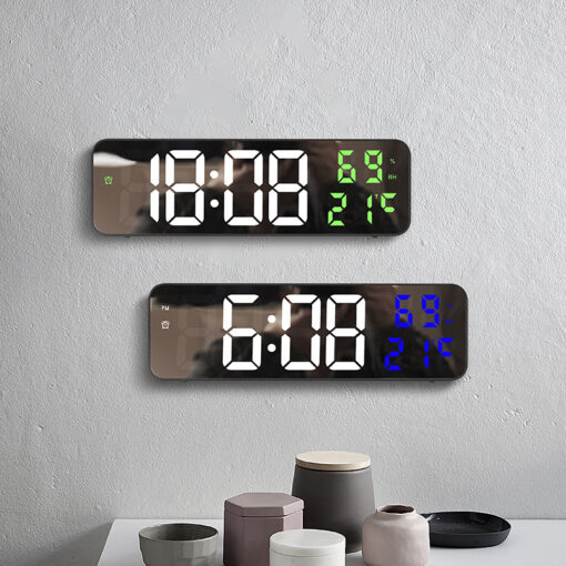 LED Digital Alarm Clock – Large Screen Display with Week Calendar - Image 2