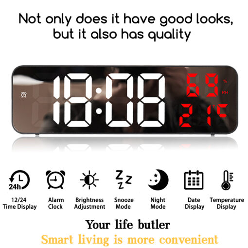 LED Digital Alarm Clock – Large Screen Display with Week Calendar - Image 5