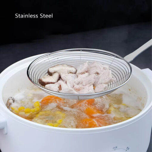 Wooden and Stainless Steel Skimmer Strainer Pot - Image 4