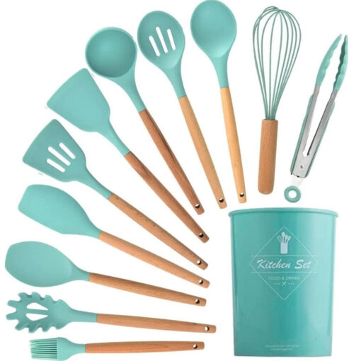 Silicone Kitchen Cooking Utensil Set - Image 7