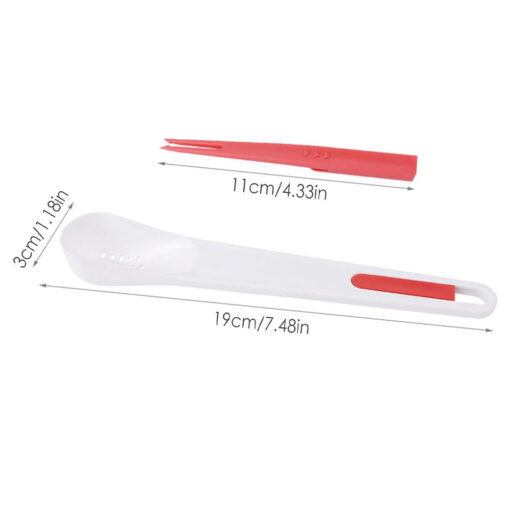 2-in-1 Portable Small Slotted Spoon & Fork - Image 2