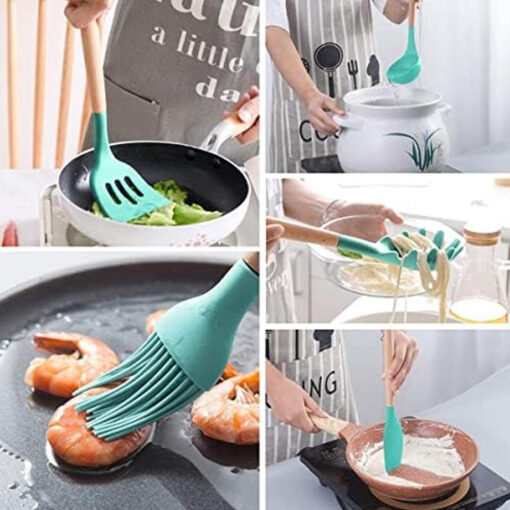 Silicone Kitchen Cooking Utensil Set - Image 8