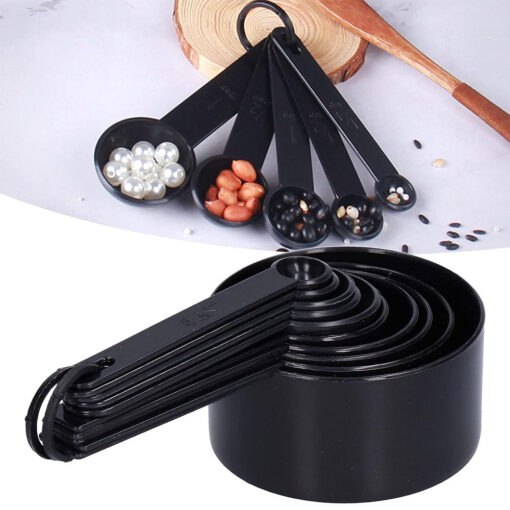 Black Plastic Measuring Spoon Set (10 Pcs) - Image 6