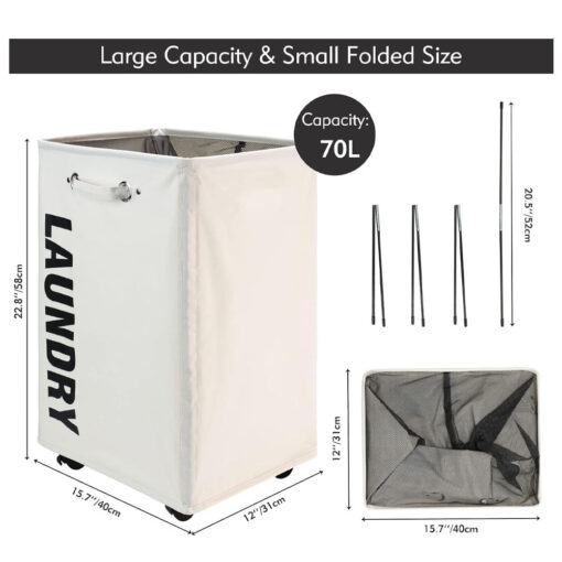 Rolling Laundry Basket - Image 7