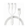 3-in-1 Cable D05E with USB-C, Micro USB, and Lightning connectors