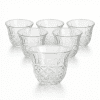 Set of 6 Crystal Glass Coffee Cups