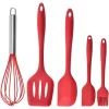 silicone spatula set 5 piece non stick heat resistant cooking tools