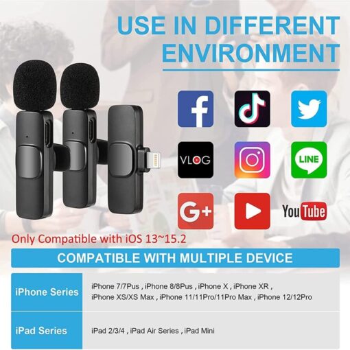 Wireless K9 Lavalier Microphone – Plug & Play, Noise Reduction, 360° Sound Reception - Image 4