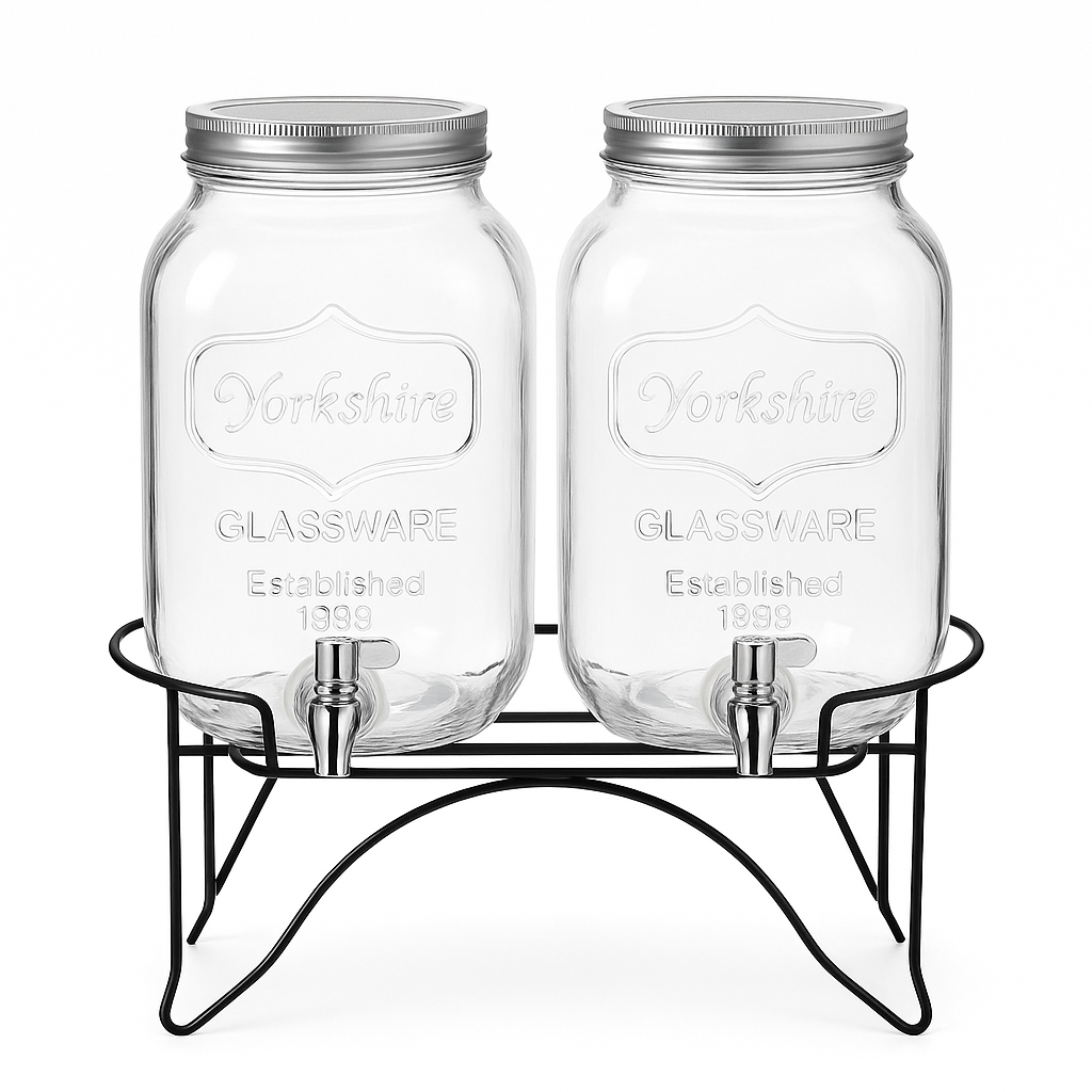 Double Glass Beverage Dispenser