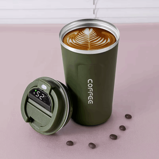380ml Smart Temperature Display Coffee Mug with Lid – Insulated Stainless Steel Thermos - Image 9