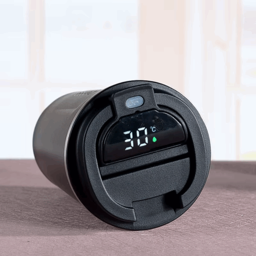 380ml Smart Temperature Display Coffee Mug with Lid – Insulated Stainless Steel Thermos - Image 3