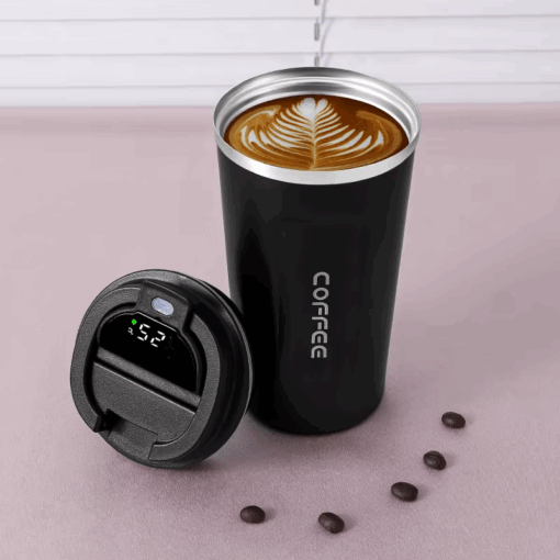 380ml Smart Temperature Display Coffee Mug with Lid – Insulated Stainless Steel Thermos - Image 7