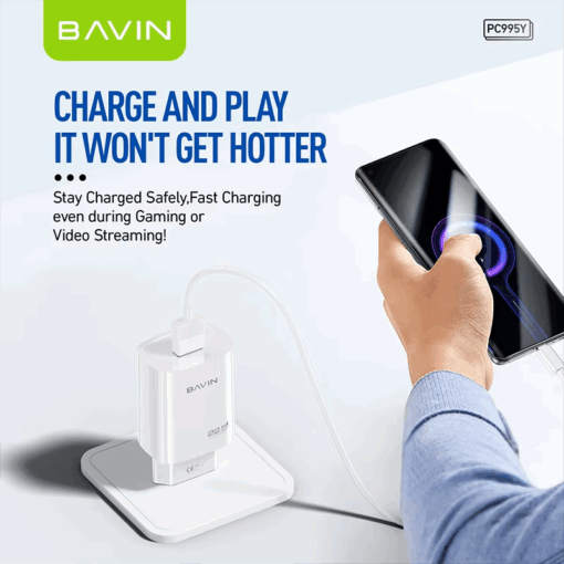 Bavin PC104Y 22.5W Fast Charger with Micro USB Cable - Image 5