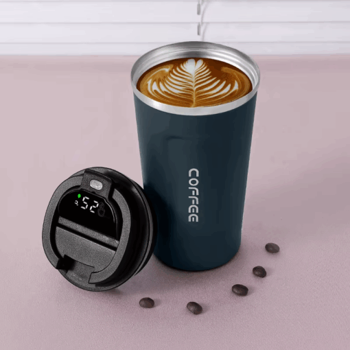 380ml Smart Temperature Display Coffee Mug with Lid – Insulated Stainless Steel Thermos - Image 8