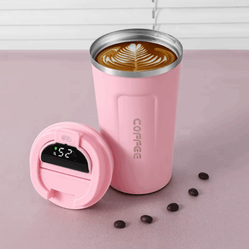 380ml Smart Temperature Display Coffee Mug with Lid – Insulated Stainless Steel Thermos - Image 6