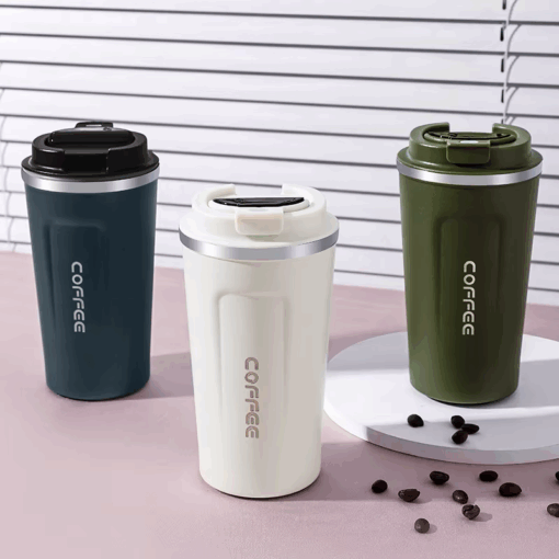 380ml Smart Temperature Display Coffee Mug with Lid – Insulated Stainless Steel Thermos - Image 2