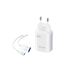 Bavin PC104Y 22.5W Fast Charger plugged into a wall socket with Micro USB cable.