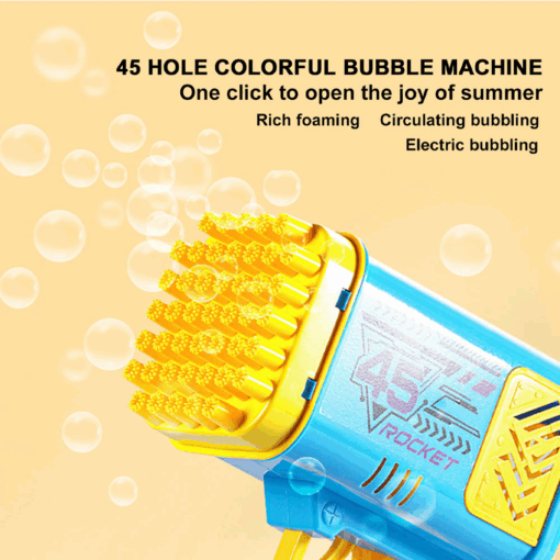 45-Hole Electric Bubble Machine Gun – Outdoor Bubble Blaster - Image 4