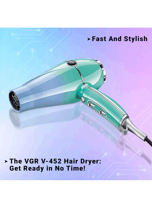 VGR Professional Salon Series Hair Dryer – V-452 - Image 9