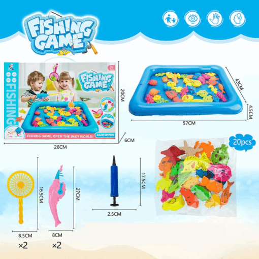 Kids Magnetic Fishing Game Toy Set – Bath & Outdoor Water Play - Image 2