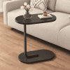 C-Shaped Side Table Black