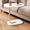 C-Shaped Side Table White