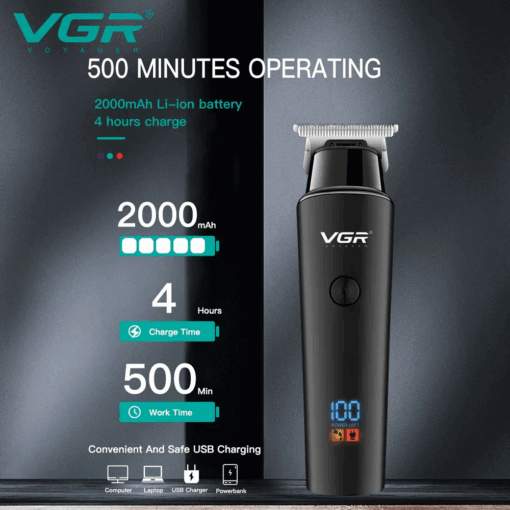 VGR Professional Electric Hair Trimmer – V-937 - Image 3