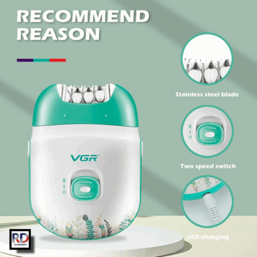 VGR Women's Body Epilator – V-726 - Image 3