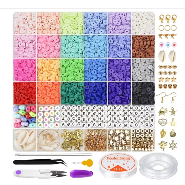 6000 Pcs DIY Clay Beads Set