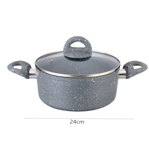 Stewpot Granite With Lid – 24 cm - Image 4