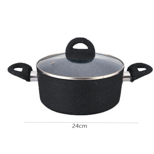 Stewpot Granite With Lid – 24 cm - Image 2