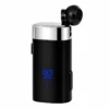 Retractable wired clip-on Bluetooth earphone with digital battery display