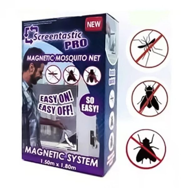 Screentastic Pro polyester mosquito net for windows with magnetic strips and UV-resistant coating