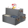 Foldable portable storage box with cationic steel frame and non-woven fabric construction