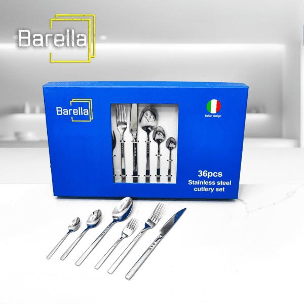 Barella 36pc Stainless Steel Cutlery Set – Complete Dining Service for 6
