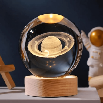 Galaxy Crystal Ball Night Light – Solar System 6 cm