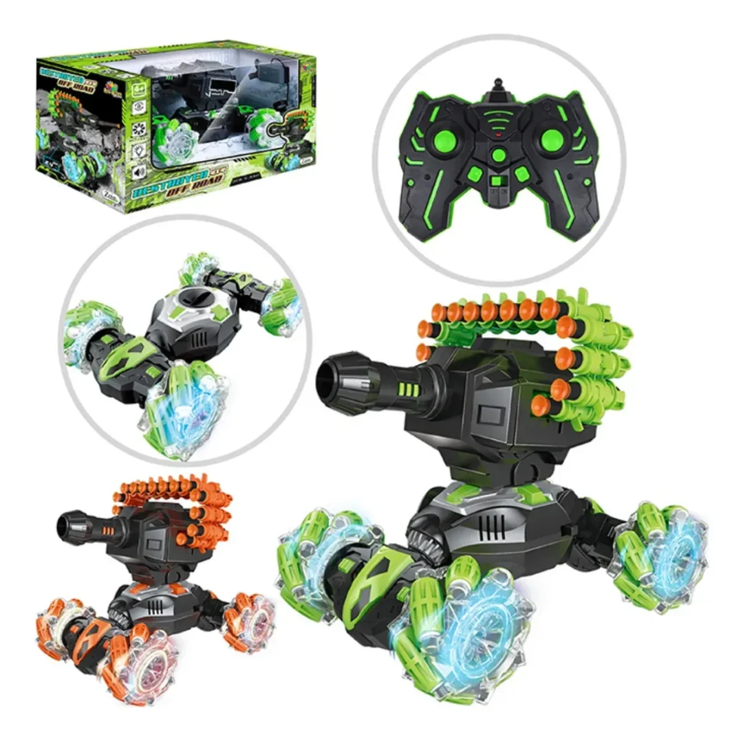 Remote Control Launcher RC Twist Car Dart Launcher: 360° Multifunction Remote Control