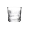 Pasabahce Rain textured glass tumbler, empty, clear glassware