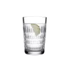 Pasabahce Rain textured glass filled with water and lime slice
