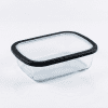 Barella Rectangular Glass Food Container 1.3 Liter empty on a white background.